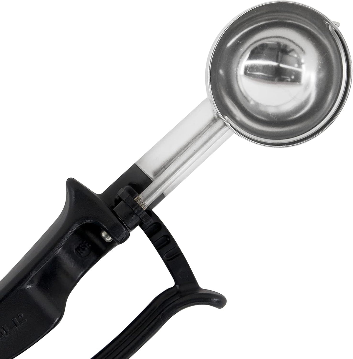 Zeroll 2030 Universal Standard Length EZ Disher Food Portion Control Scoop Designed for Right or Left Hand Use Dishwasher Safe NSF Approved, 1 3/4-Inch, Black