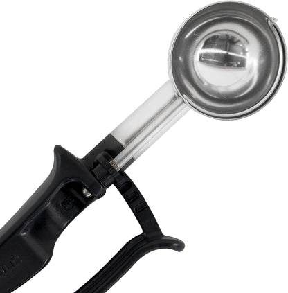 Zeroll 2030 Universal Standard Length EZ Disher Food Portion Control Scoop Designed for Right or Left Hand Use Dishwasher Safe NSF Approved, 1 3/4-Inch, Black