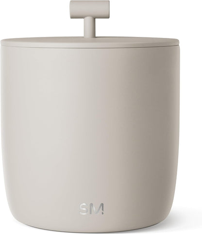 Simple Modern Vacuum Insulated Ice Bucket with Lid and Scoop | For Cocktail, Champagne, Wine, Beer, & Hosting | Stainless Steel 100oz Capacity for Large Parties | Rocks Collection | Winter White