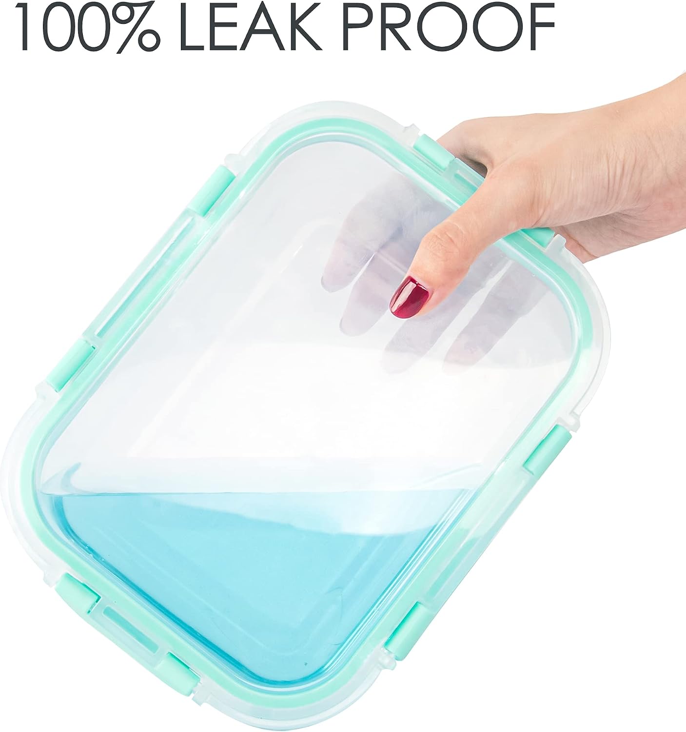 10 Pack Glass Food Storage Containers, Glass Meal Prep Containers with Lids Leak Proof, Microwave & Freezer Safe (34oz & 12oz)
