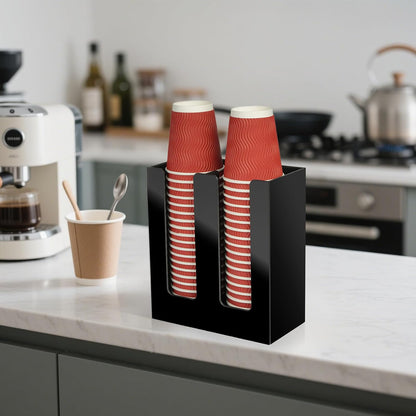 Coffee Cup Dispenser, Cup and Lid Organizer fits 5 to 16 oz Disposable Cups