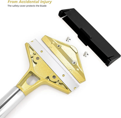 EHDIS Flat Top Grill Scraper Razor BladeGlass Scraper Tool, 4 Inch Metal Blade Kitchen Scraper for Cleaning Griddle & Flat Top Grill for Diner, Bar, Hotel, Restaurant