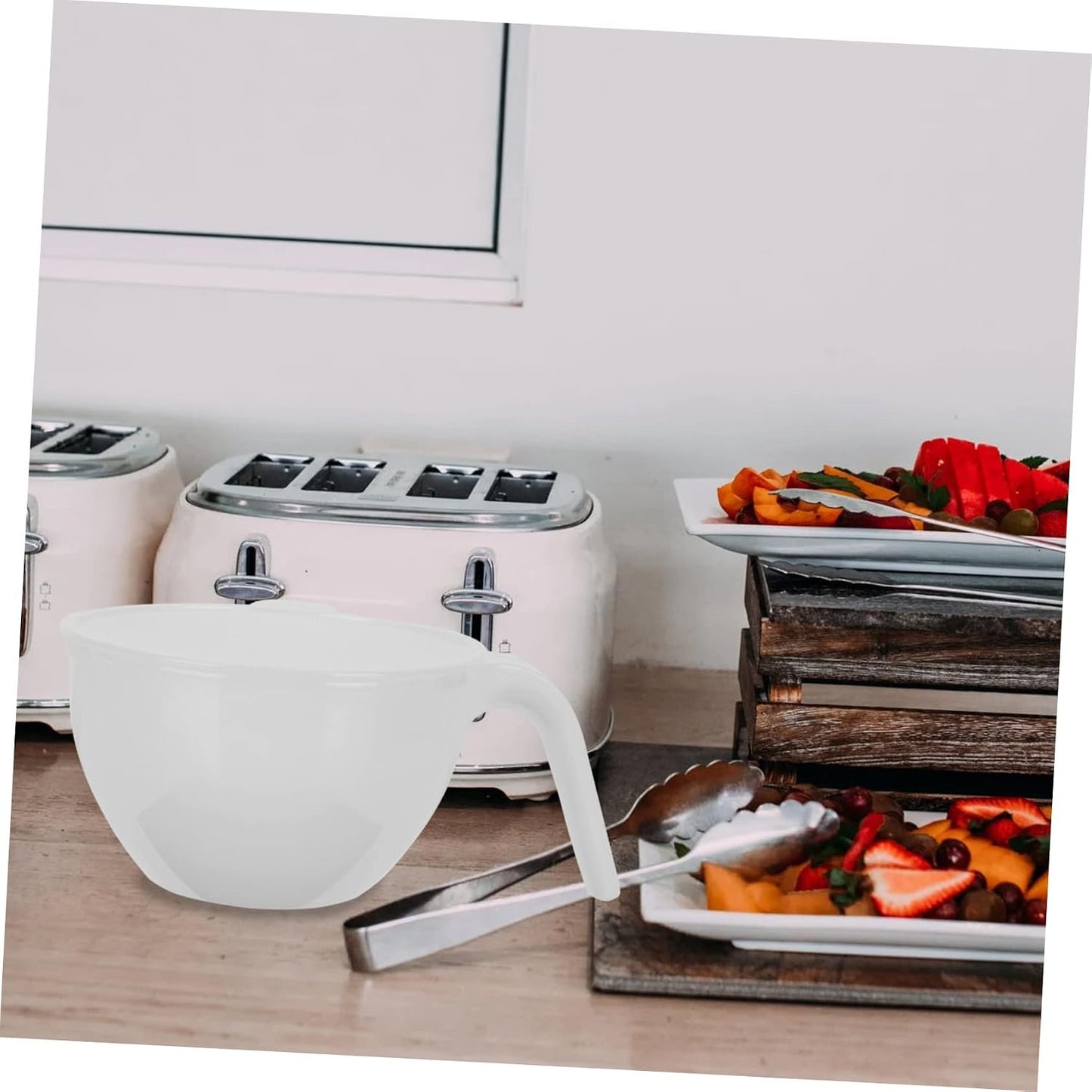 IMIKEYA 5 Sets of Nesting Batter Bowls with Lids - Baking Cream Mixing Bowls with Handles for Easy