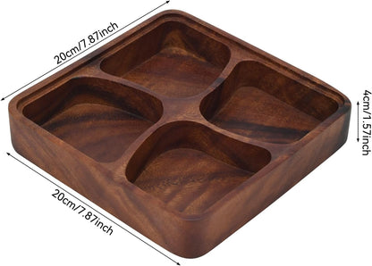 Fruit platter,Wood Serving Tray,Wooden Fruit Bowl for Kitchen Counter for Dessert Platter Tray Dish Kitchen Dining Fruits,Dessert,Snack
