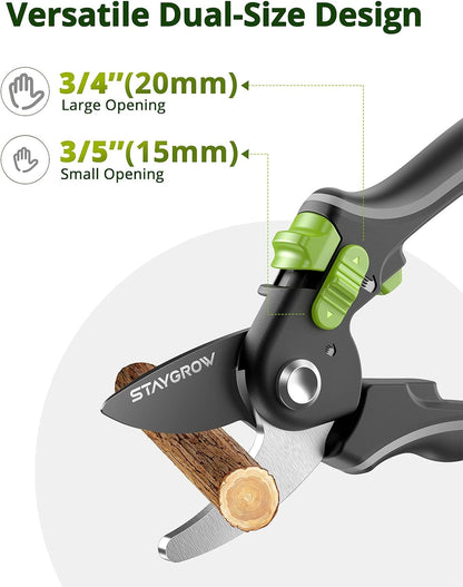 2pcs 6.5" Pruning Shears for Gardening Ultra Sharp Garden Scissors