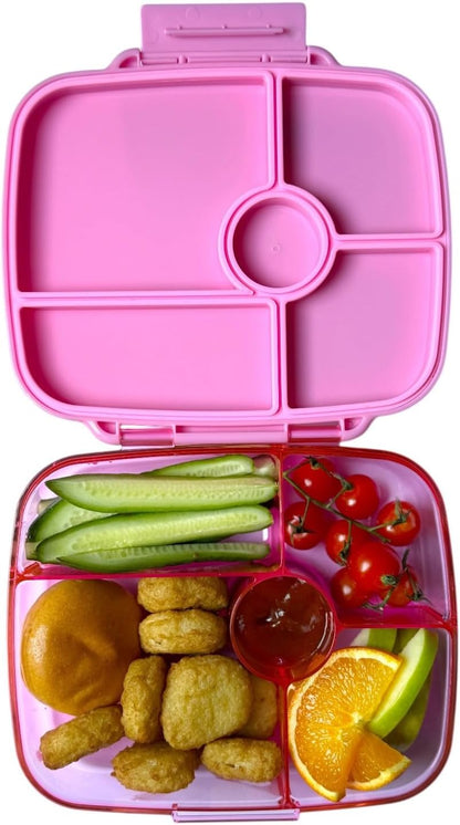 Yumbox Go Leakproof Bento Lunch Box, 5 Compartments, Charcoal Gray | Deep Portioned Tray | Removable Silicone Gasket | Lightweight Construction | Fits Most Lunch Bags | Easy-Clean Design