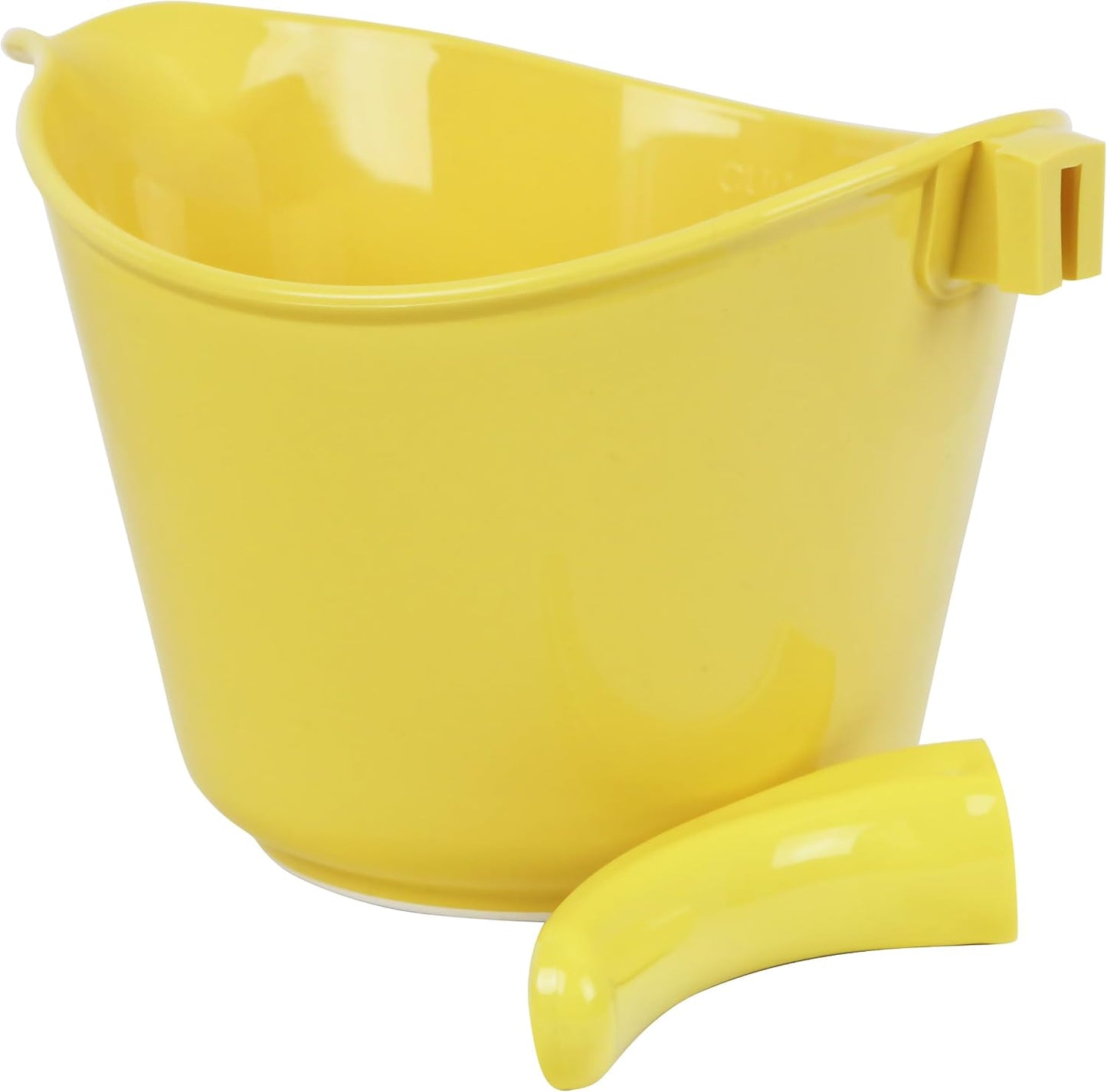 Batter Bowl With Pour Spout, Non-Slip Base,Space Saving Detachable Handle with Lid, 2 QT Heavy Duty BPA-Free Microwave & Dishwasher Safe (Fresh Lemons)