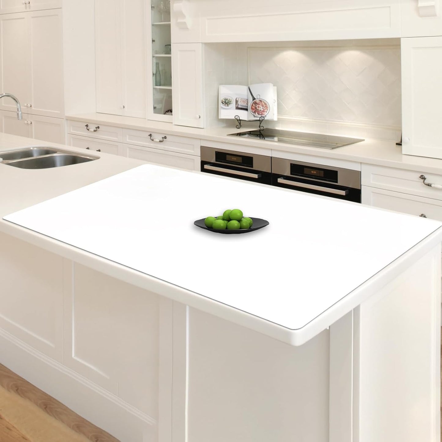 78.7"x23.6" Large Silicone Mat for Kitchen Counter, Heat Resistant Non-Slip Countertop Protector, Waterproof Silicone Craft Mat for Kitchen Island, Semitransparent