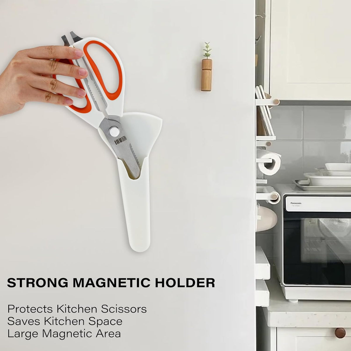 Kitchen Shears with Magnetic Holder Heavy Duty Magnetic Scissors for Fridge