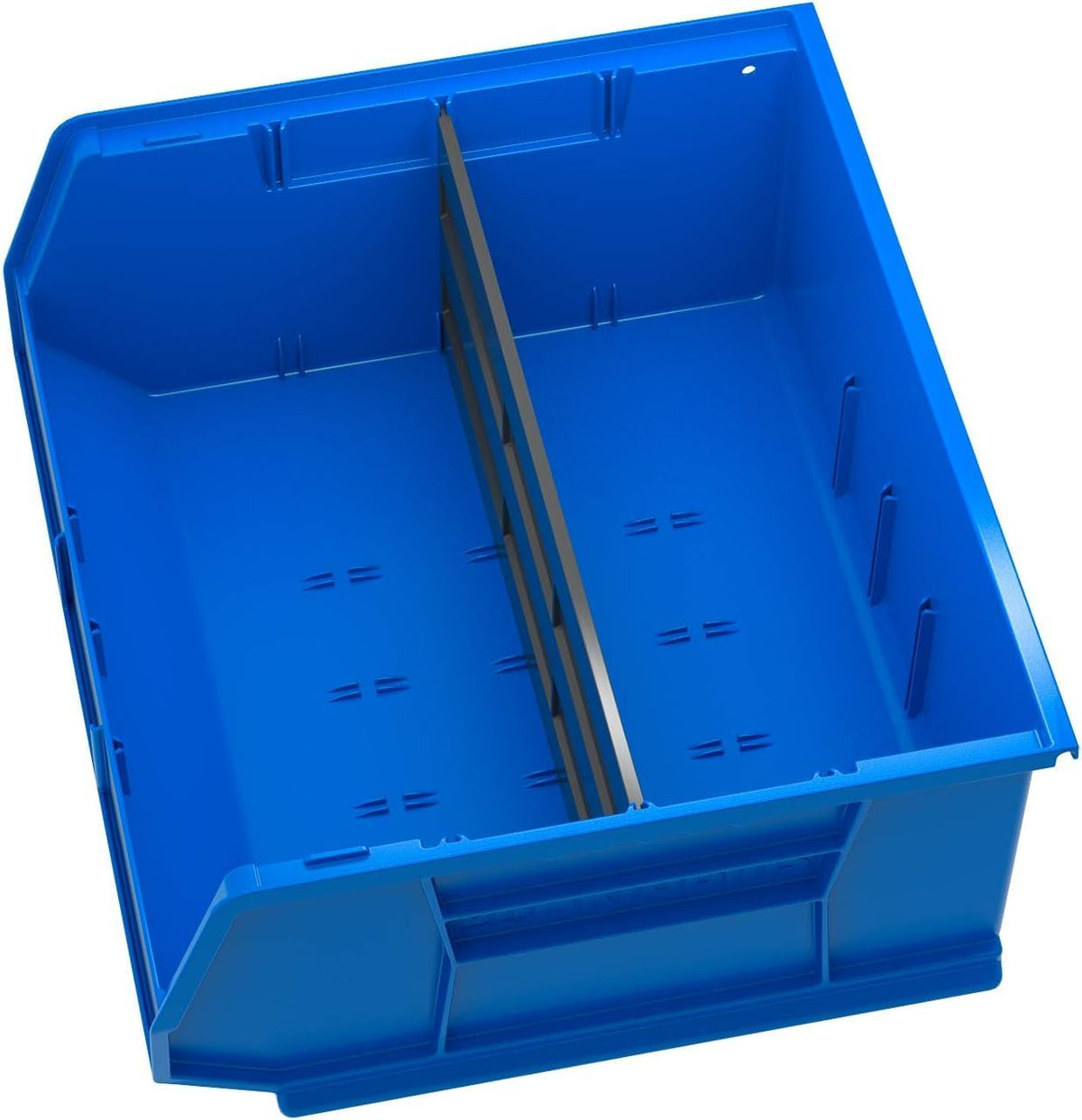Akro-Mils 30250 AkroBins Plastic Storage Bins, Space-Saving Stackable Bins for Garage, Pantry, Craft Organization, 15" x 16" x 7", Black, 6-Pack