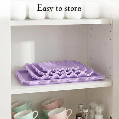 NWK 5 Piece Cake Stand Set with 2 x Large 3-Tier Cupcake Stands, 3 x Appetizer Trays, for Wedding Birthday Baby Shower Tea Party Decorations (Pink)