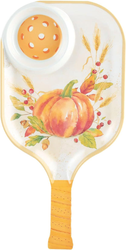 UPware Watermelon Melamine Chip and Dip Snack Tray, Summer Fruit Pickleball Paddle Shape Platter for Chips, Salsa, Fruits, and Appetizers, 15.75 x 8 Inch