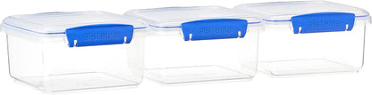 Sistema 6-Piece Food Storage Containers with Salad Dressing and Condiment Containers and Lids for Meal Prep, Dishwasher Safe, Clear/Green