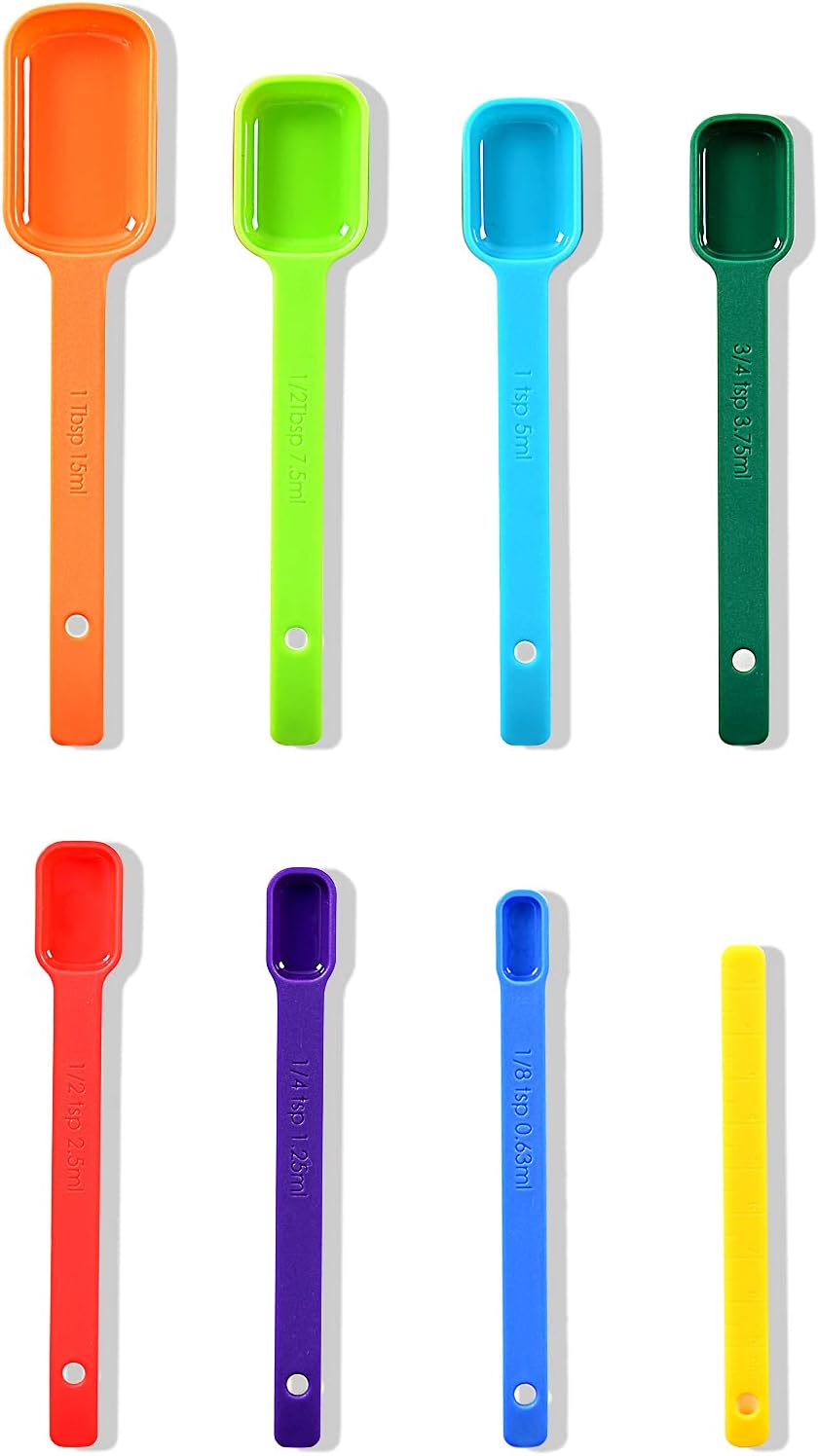 Plastic Measuring Spoons,Assorted Colors