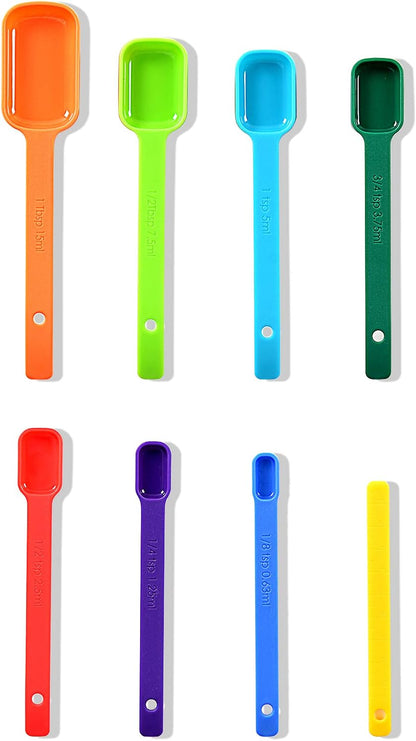 Plastic Measuring Spoons,Assorted Colors