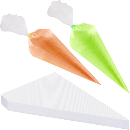 Engorgio Disposable Mini Piping Bags 8 inch Pastry Bag Pastry Crimpers Small Piping Bags Disposable Pastry Bags For Cake Macarons Dessert Decorations Cookies Baking Cupcakes (Clear)