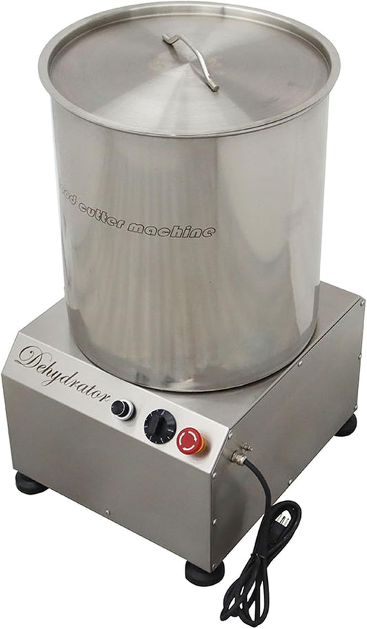 Commercial 110V Electric Salad Spinner Stainless Steel Electric Salad Spin Dryer for Vegetables Fruits Soy Milk Large Capacity for Carteens & Restaurant 0.75KW