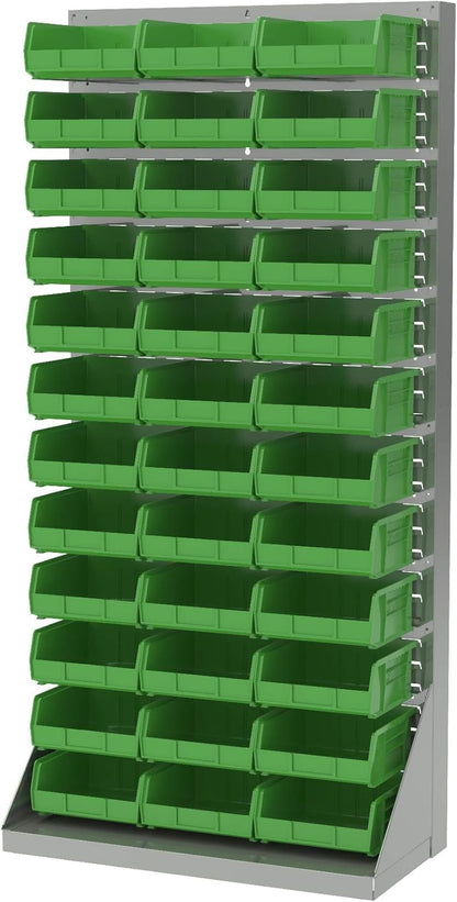 Akro-Mils 30235 AkroBins Plastic Storage Bins, Space-Saving Stackable Bins for Garage, Pantry, Craft Organization, 11" x 11" x 5", Clear, 6-Pack