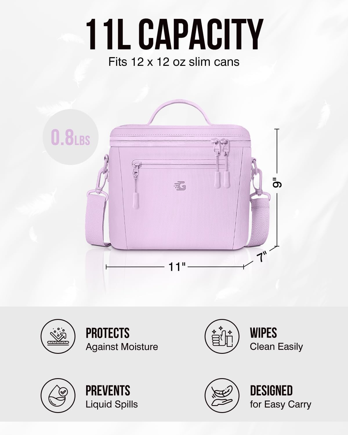 GLORIEROO Insulated Lunch Box Bag Women Girls - Waterproof Leakproof Lightweight Reusable Cooler for School Work Picnic - Back to School