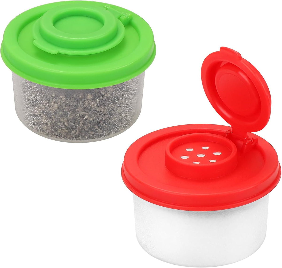 Accmor Salt and Pepper Shakers, Mini Salt Shaker to go Moisture Proof Salt Pepper Shakers Spice Container Dispenser for Camping Picnic Lunch Boxes Travel Kitchen