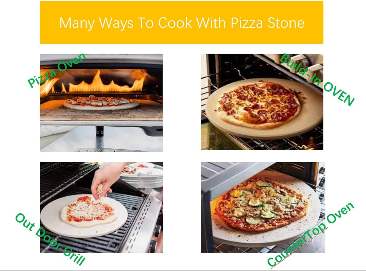 Round Pizza Baking Stone 9" Diameter, White