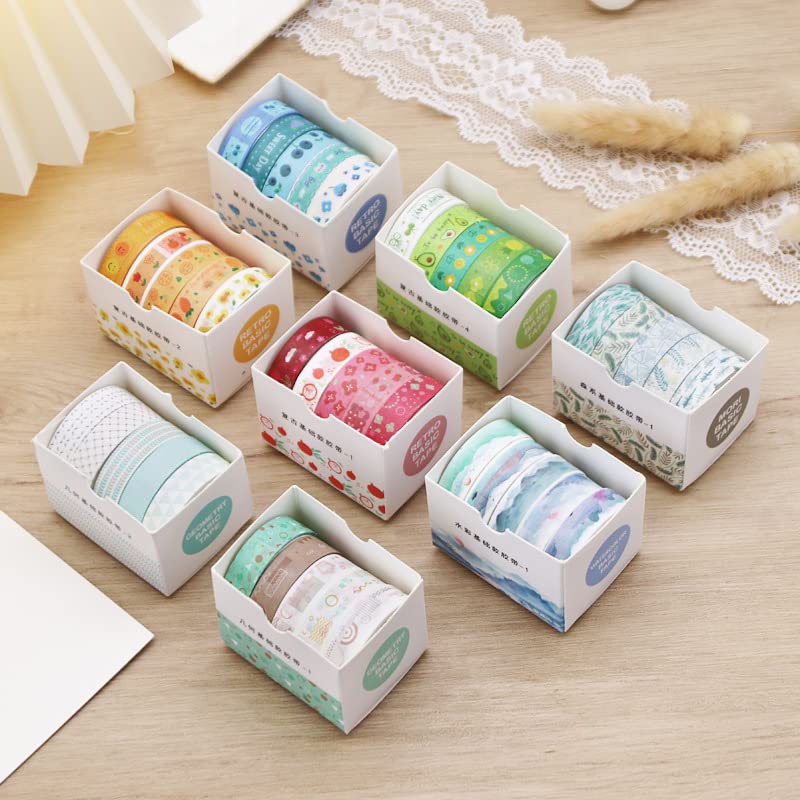Washi Tape Storage Box, 6-Compartment Grid Slot Plastic Storage Box Jewelry Bead Tool for Washi Tape, Art Supplies and Sticker Container Organizer Case