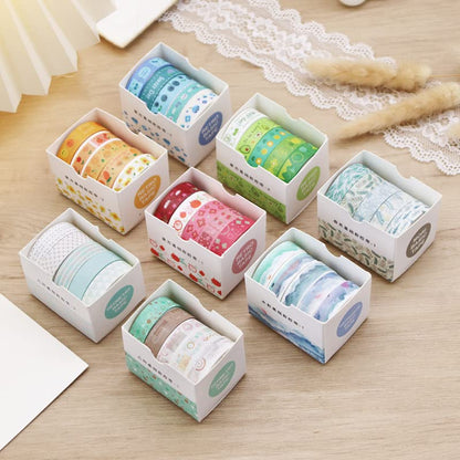 Washi Tape Storage Box, 6-Compartment Grid Slot Plastic Storage Box Jewelry Bead Tool for Washi Tape, Art Supplies and Sticker Container Organizer Case