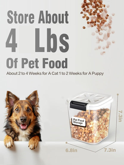 LivLab Mker Dog Food Storage Container - 6L/6KG/10LBS Pet Food Storage Containers With Lids & Scooper, BPA Free Airtight Storage Containers Store Dry Food For Kitchen Pantry