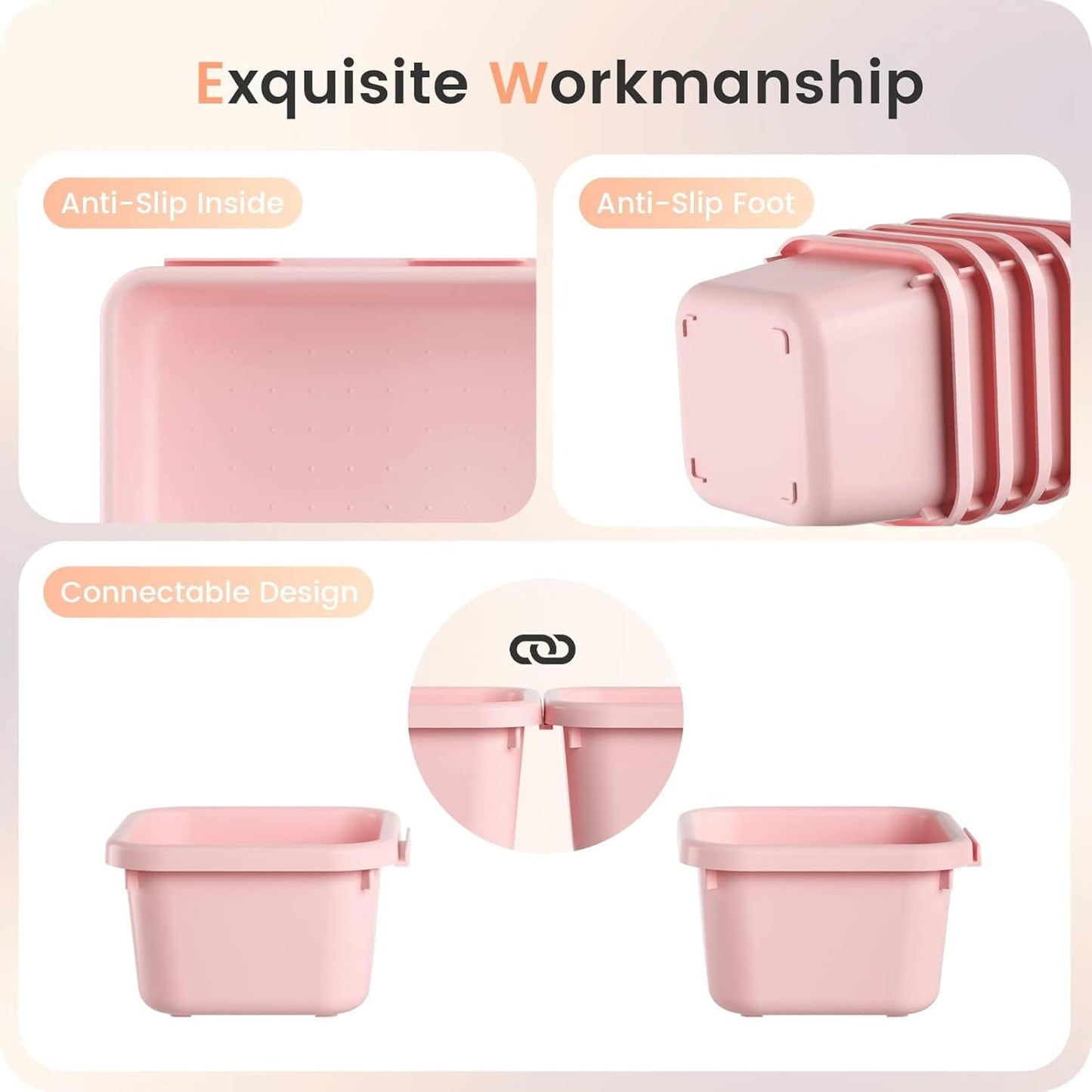 A-LuGei 【Military Grade】 Drawer Organizer,【𝟱𝗦𝗶𝘇𝗲】 Makeup organizer,【Holds 177 Items】 Bathroom Organizers and Storage,Organization and Storage,Desk Drawer Organizer for Vanity【Clear】
