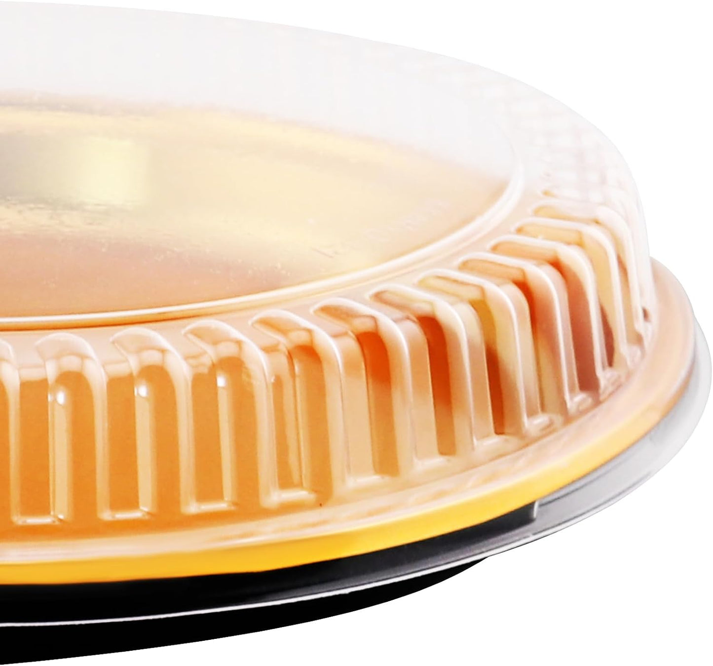 5 Pcs 12'' Plastic Disposable Pie Containers with Clear Lid Disposable Round Pie Keeper Dessert Containers Pizza Boxes for Storing Baking Meal Prep