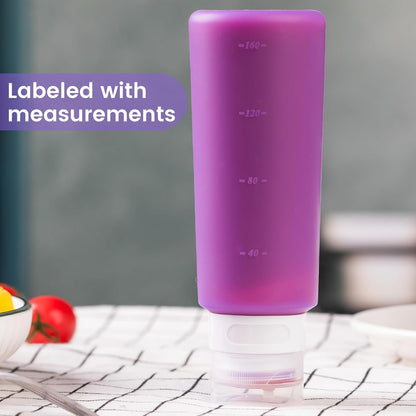 MICEBAY 2 oz Condiment Squeeze Bottles, Leakproof Salad Dressing Container