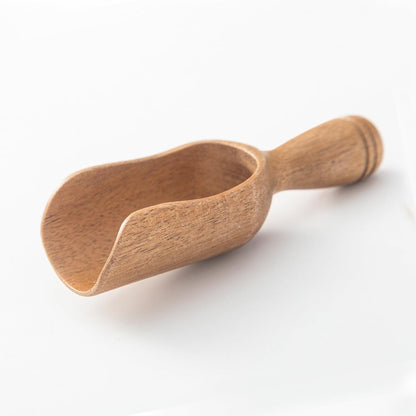 Wooden Scoops for Canisters Wooden Scoop for Jars Acacia 5″ Med-size Flour Scoop Coffee Scoops for Ground Coffee Measuring Spoon for Bath Salt Scoop Wood Laundry Detergent Shovel -Multipurpose