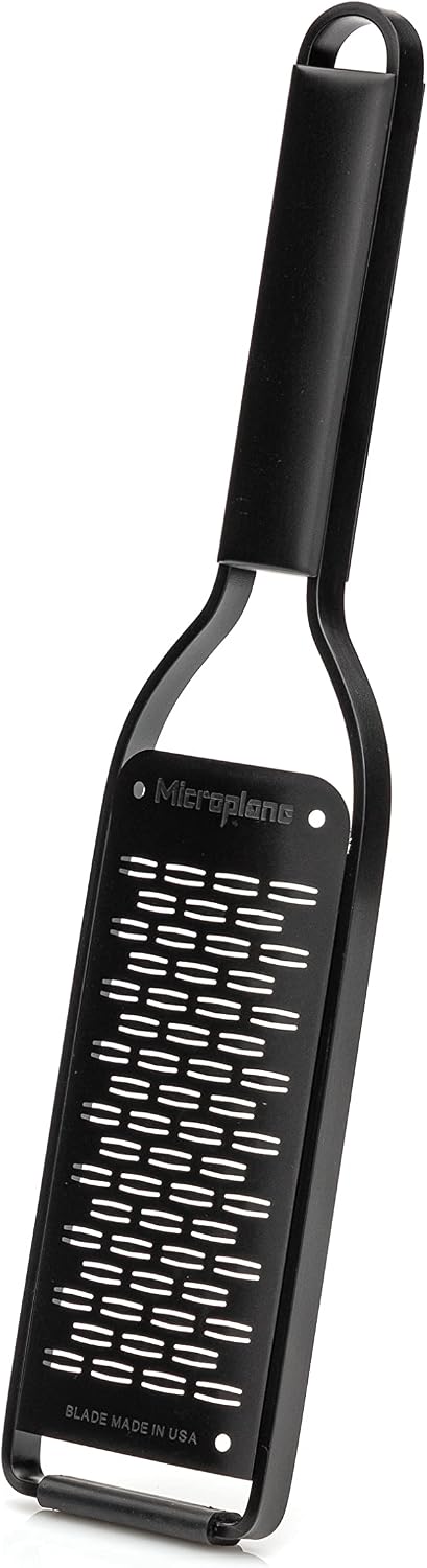 Microplane Kitchen Zester Grater with a Stainless-Steel Blade - Made in USA, for citrus, parmesan, ginger, chocolate & nutmeg from the Black Sheep Series