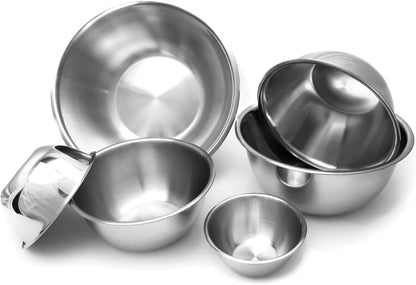 Fox Run Stainless Steel Small Mixing Bowl, 7.25 x 7.25 x 3.75 inches, Metallic