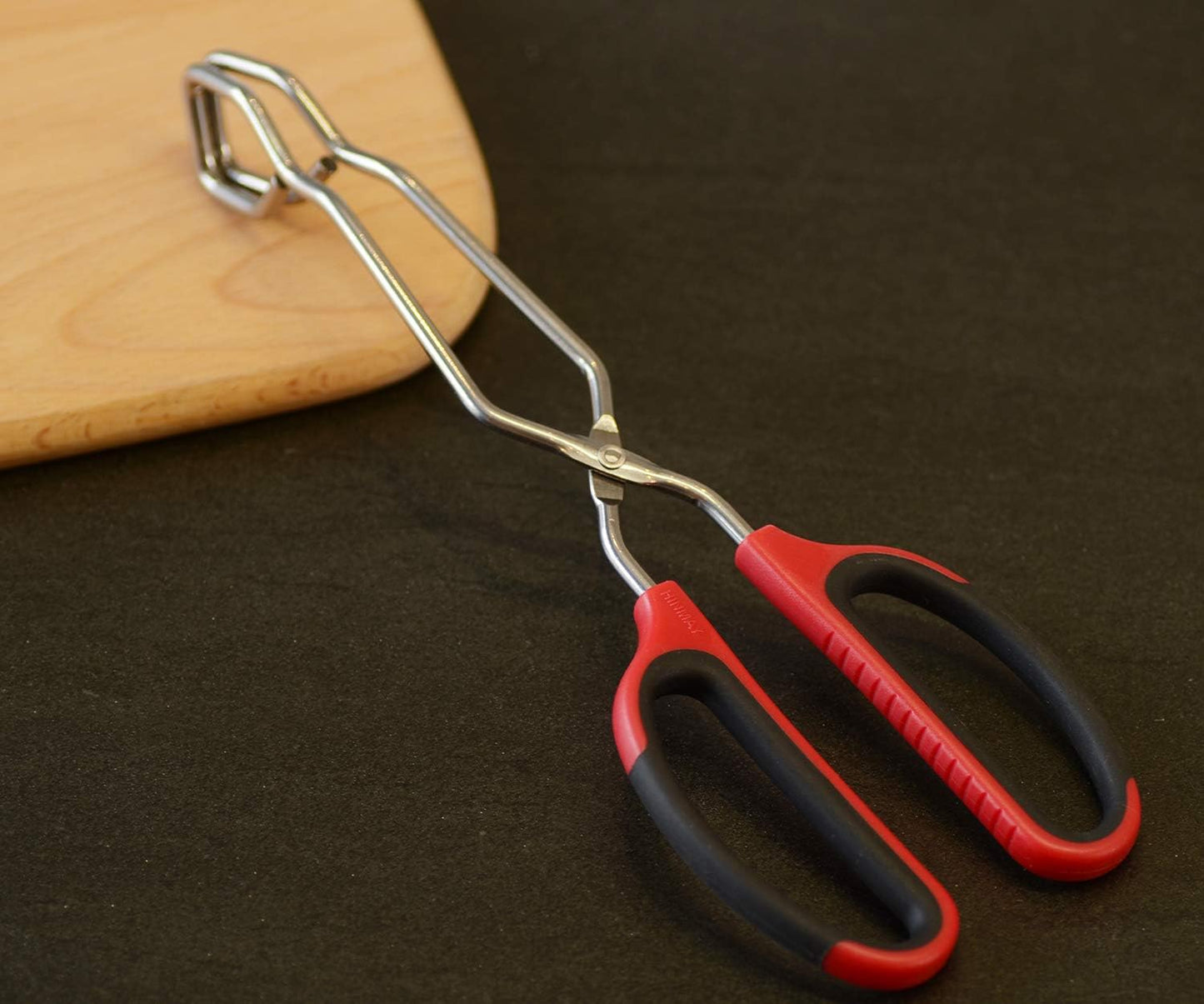 HINMAY Stainless Steel Scissor Tongs 11-Inch and 13-Inch Set, Set of 2