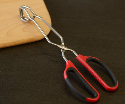 HINMAY Stainless Steel Scissor Tongs 11-Inch and 13-Inch Set, Set of 2