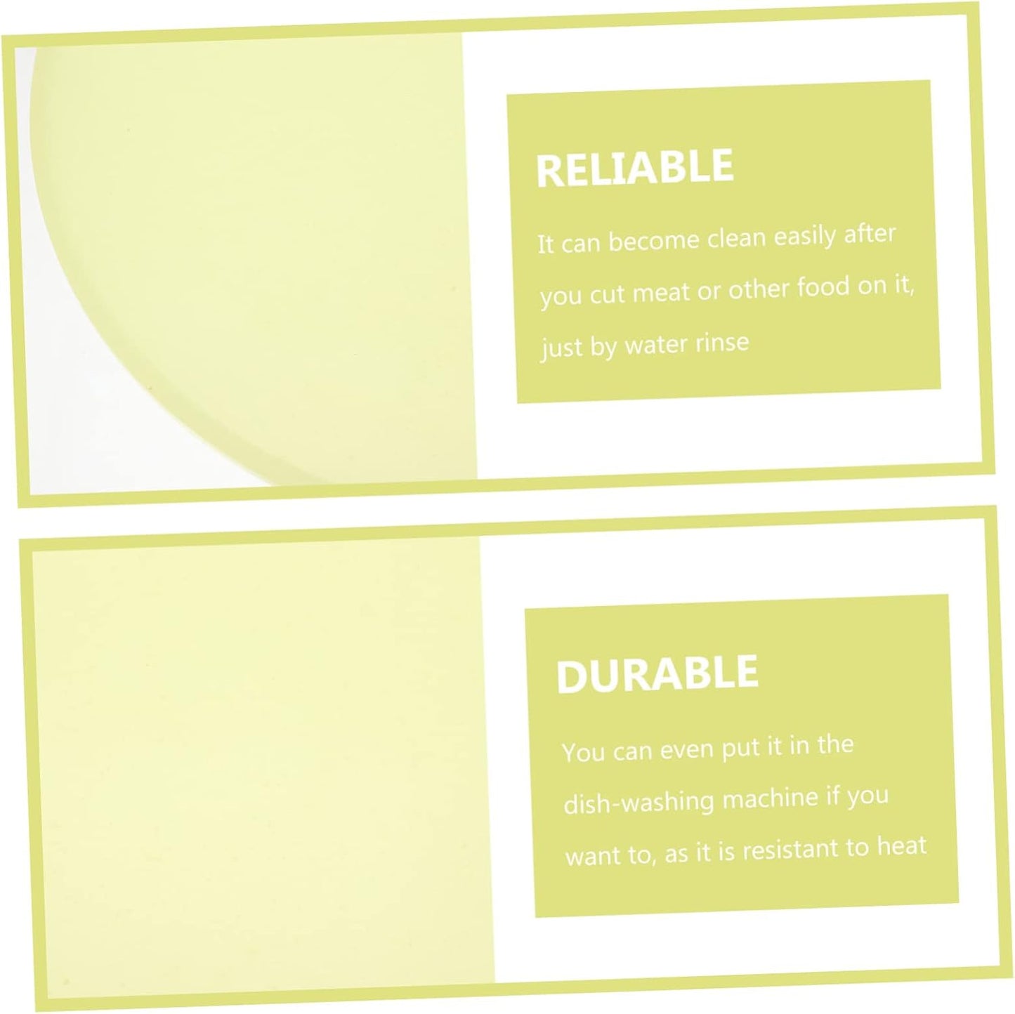 Hemobllo Round Portable Cutting Board Non Smell Food Safe PP Kitchen Mat for Fruit Vegetable Meal Prep