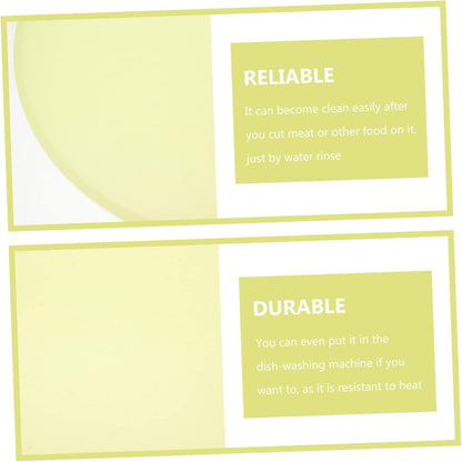 Hemobllo Round Portable Cutting Board Non Smell Food Safe PP Kitchen Mat for Fruit Vegetable Meal Prep