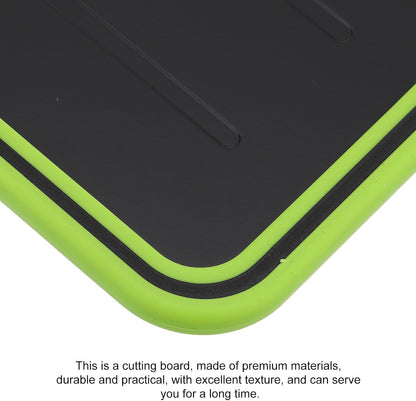 VICASKY Double-sided Cutting Board Mat for Meat and Vegetables, Anti-skid Thawing and Kneading Board, Black-green Square Chopping Panel for Kitchen Food Prep