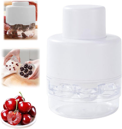 Cherry Pitter Tool, Kitchen Cherry Jam 7 Holes Multi Pitter Tool, White