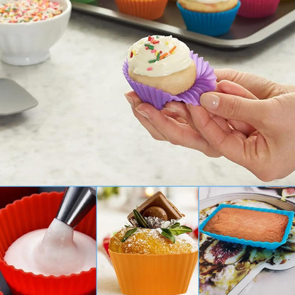 70 PCS Silicone Lunch Box Dividers Kit, SourceTon Bento Box Accessories,18pcs Silicone Cupcake Liners with 52pcs Food Picks