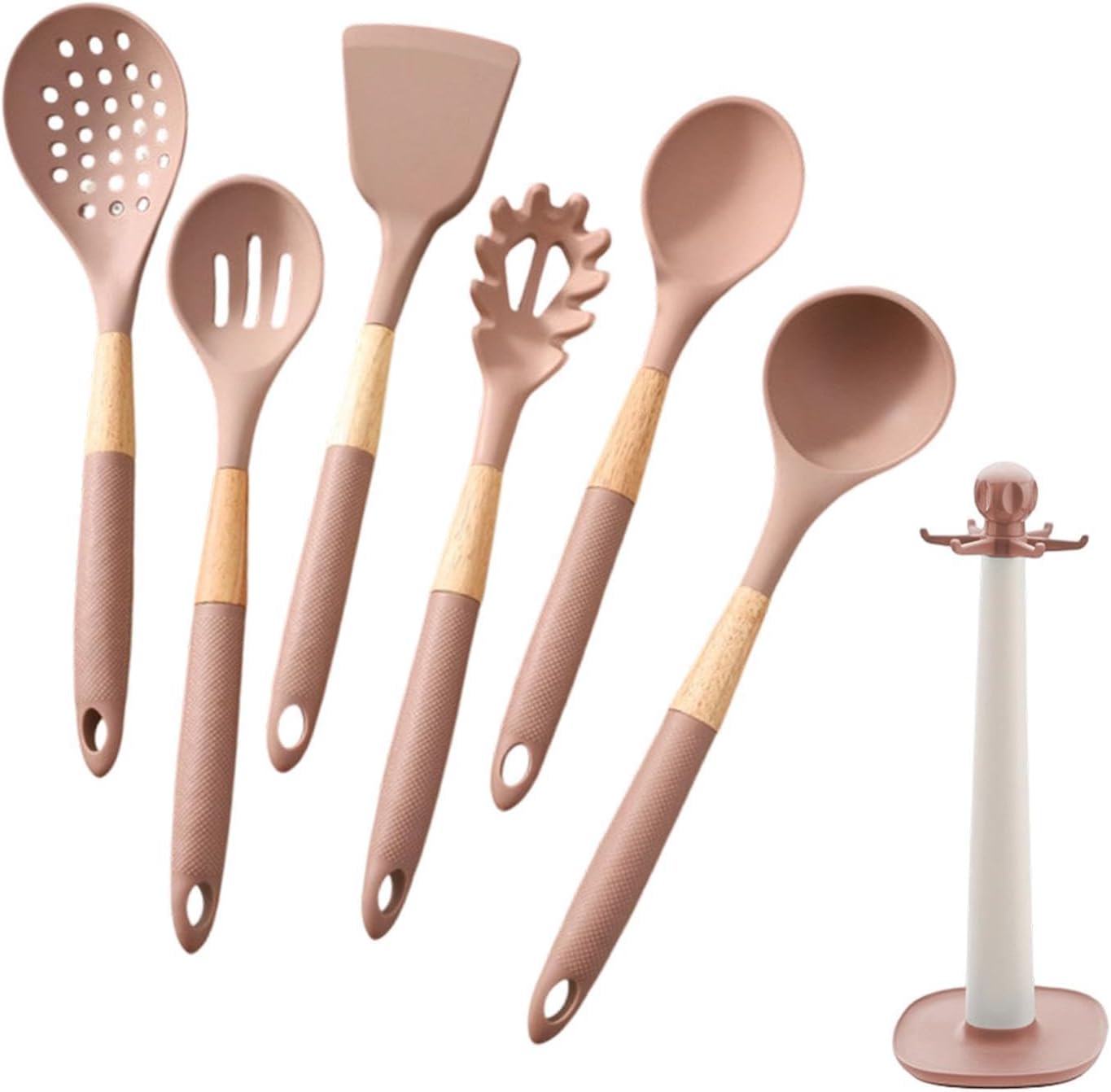 Cooking Utensils Set, With Holder, 1set, Silicone Kitchen Utensils Set, Silicone Spatulas, Food Grade Non Stick Coating Design, For Home Restaurant Camping