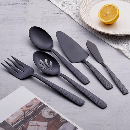 Matte Black Cake Pie Server Set