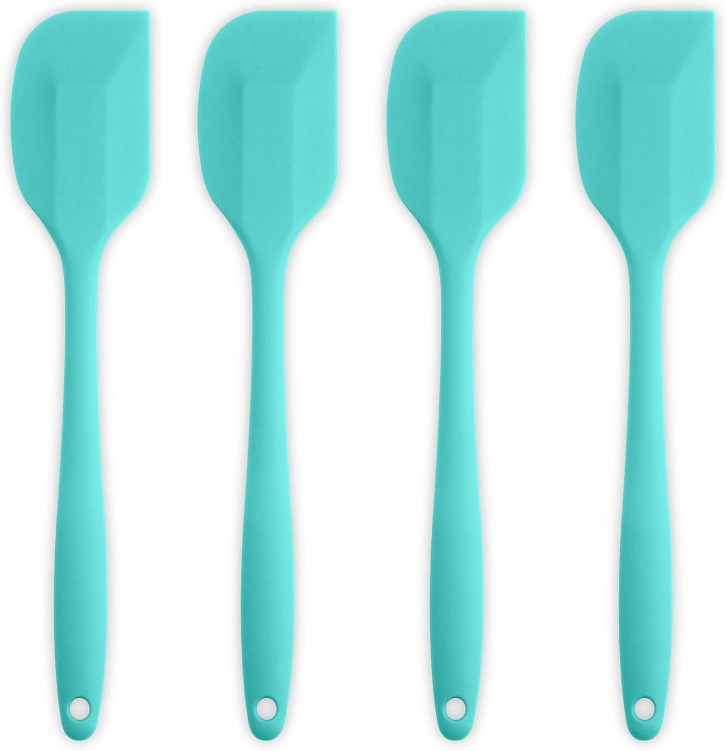 Silicone Spatula 4-piece Set, Heat-Resistant Spatulas, Non-stick Rubber Spatulas with Stainless Steel Core
