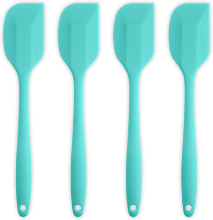 Silicone Spatula 4-piece Set, Heat-Resistant Spatulas, Non-stick Rubber Spatulas with Stainless Steel Core