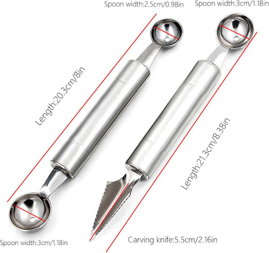 Melon Baller Scoop, Stainless Steel, 2PCS, Double-Headed