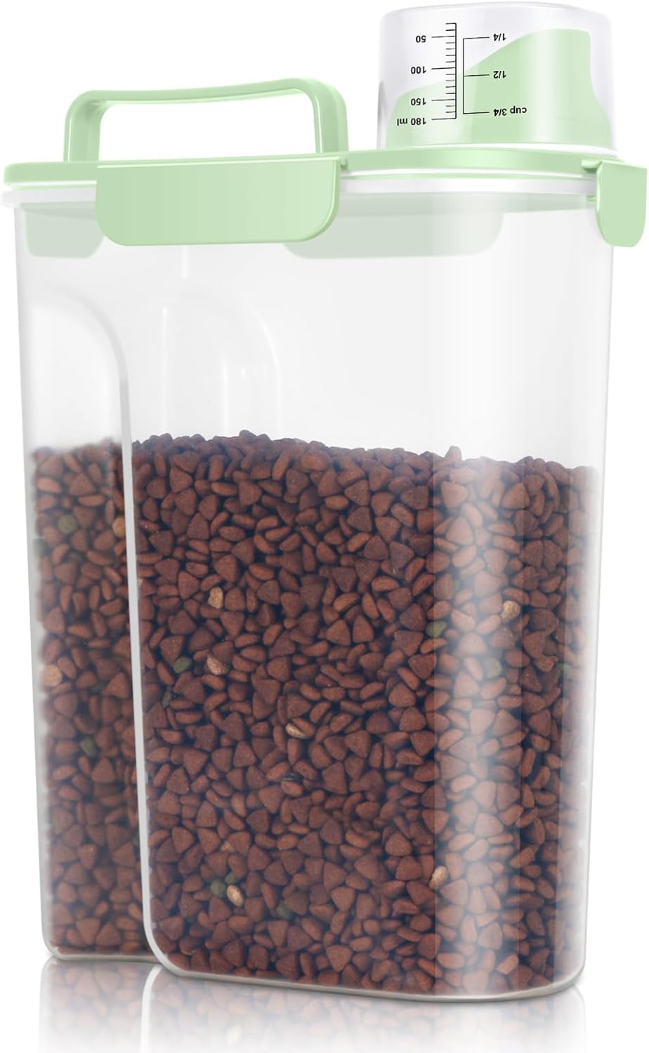 TBMax 10 Lbs Cat Dog Food Storage Container, 2026 Upgraded Large Pouring Container for Pet Food Storage, Bird Seed Dispenser, Portable Travel Kibble Holder -Dark Green