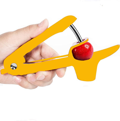 Stainless Steel Multi-Function Olives & Cherry Pitter Tool with Lock Design - Heavy-Duty Fruit Pit Remover for Jam Making