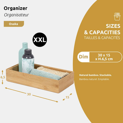 Compactor Osaka Organizer - Nature Collection, Size M | Eco-Friendly Bamboo Storage Solution