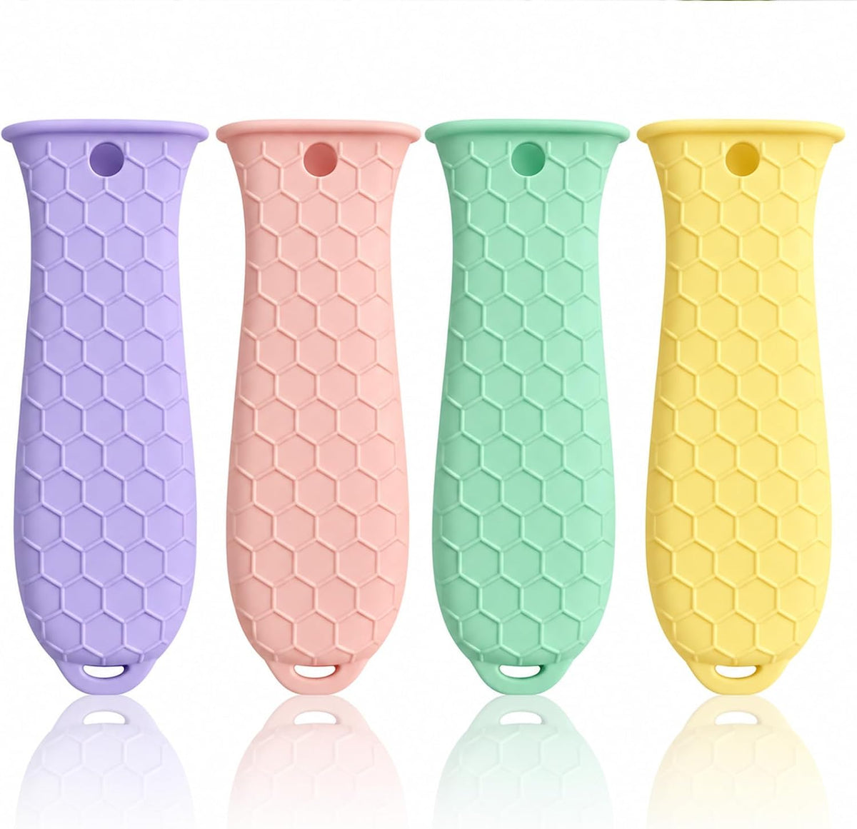 10Pcs Cast Iron Handle Cover, Silicone Pot Holders